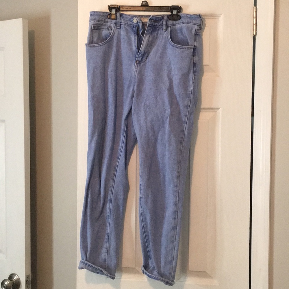 John Galt (Pacsun) light-wash “mom” jeans